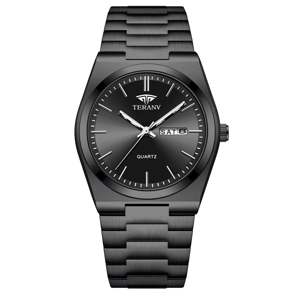 Men's Minimalist Quartz Watch with Alloy Bracelet