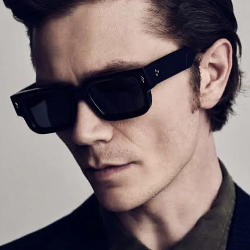 Retro Square Acrylic-Lens Fashion Sunglasses