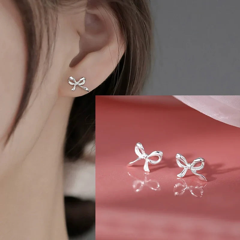 925 Sterling Silver Bow Knot Ear Clip for Women — No Piercing