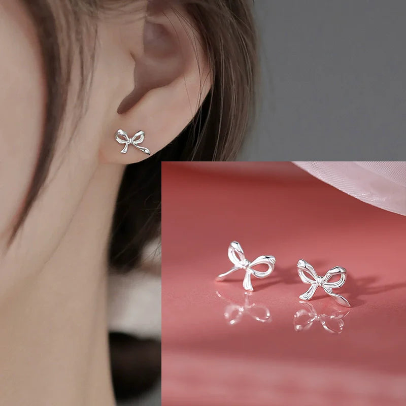 925 Sterling Silver Bow Knot Ear Clip for Women — No Piercing