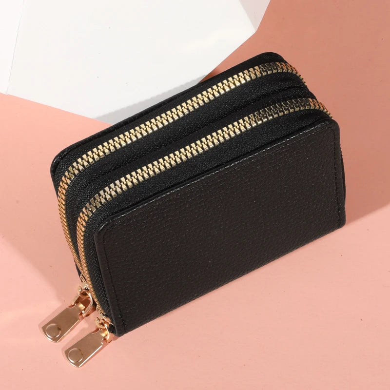 Lychee Pattern Large Capacity Short Zipper Purse for Women