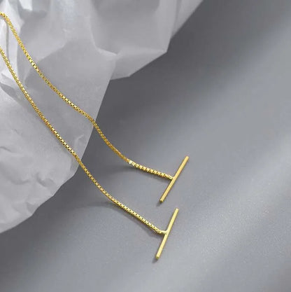 Silver Long Chain Tassel Star Cross Drop Earrings for Women