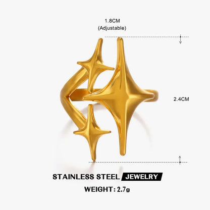 Stainless Steel Star Minimalist Ring for Women and Men