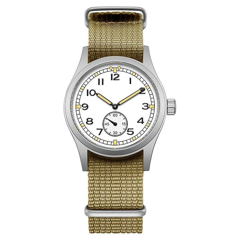 Men's Vintage-Style Quartz Field Watch with Nylon Strap