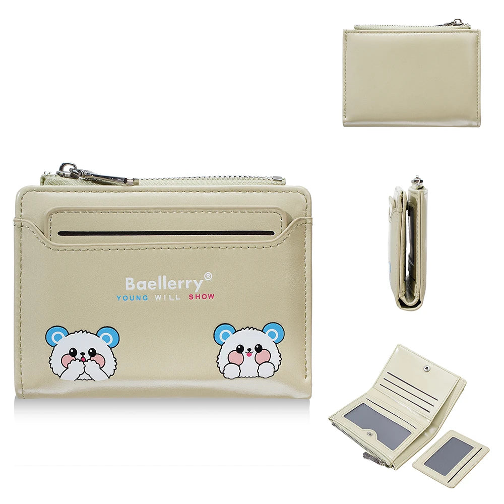 Cute Bear Short Wallet for Girls