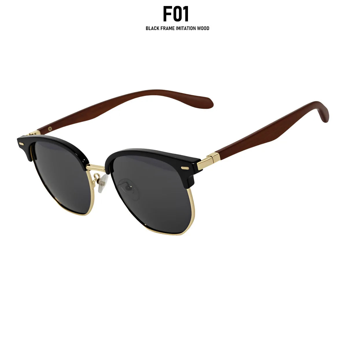 Retro Semi-Rimless Oval Sunglasses