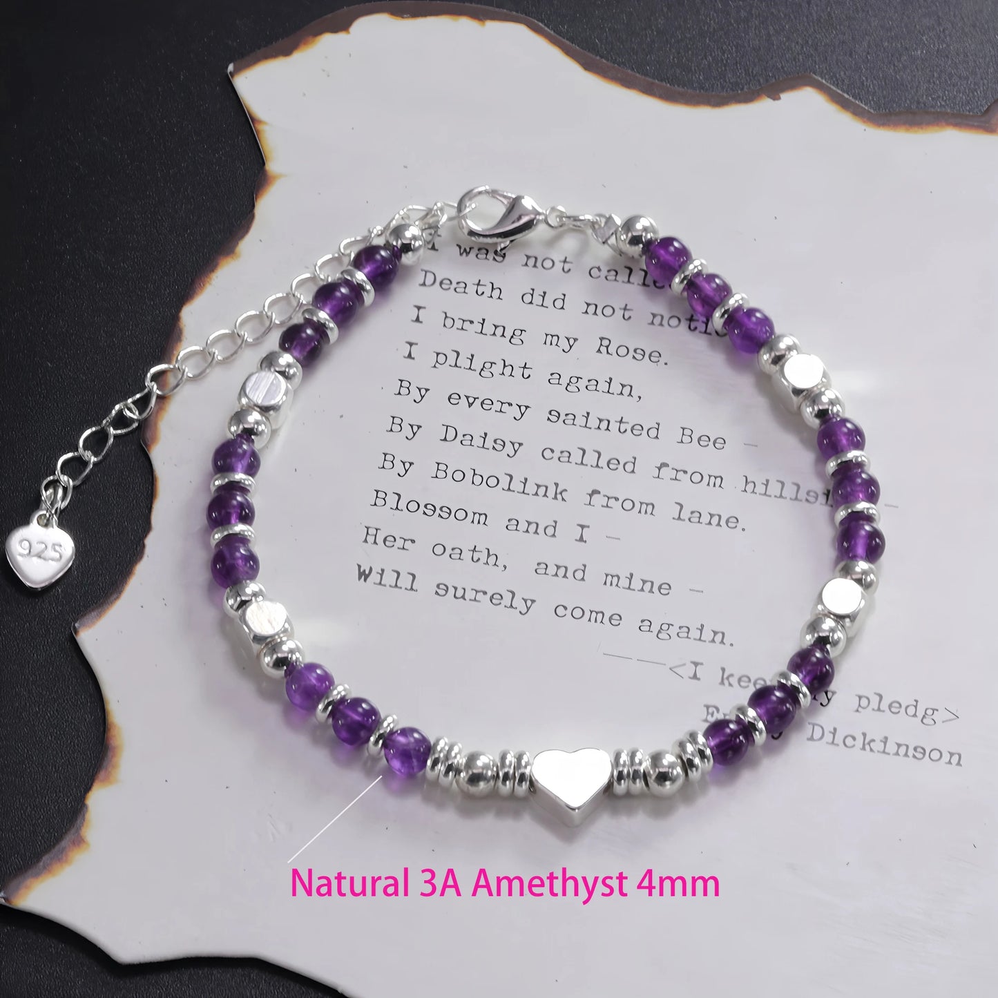925 Sterling Silver Butterfly Bead String Bracelet for Women