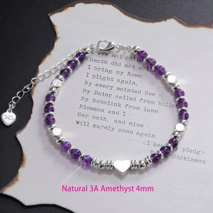 925 Sterling Silver Butterfly Bead String Bracelet for Women
