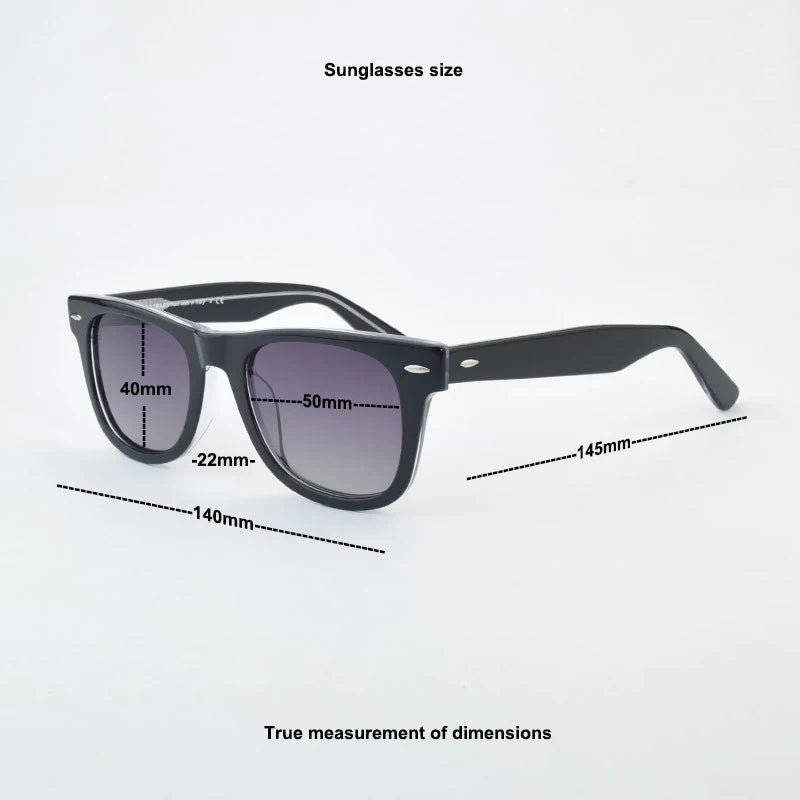 Unisex Vintage Square Resin-Frame Sunglasses