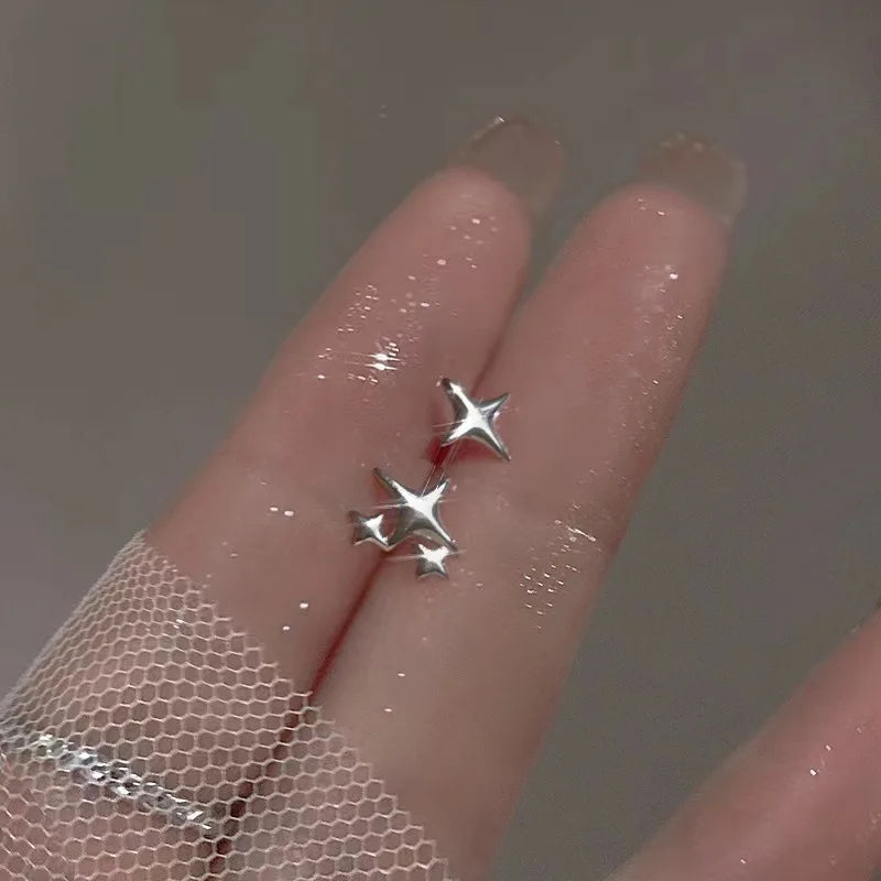 Y2K Star Crystal Drop Dangle Earrings for Women