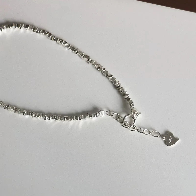 925 Sterling Silver Mini Beads Cuff Bracelet for Women and Men