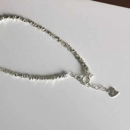 925 Sterling Silver Mini Beads Cuff Bracelet for Women and Men
