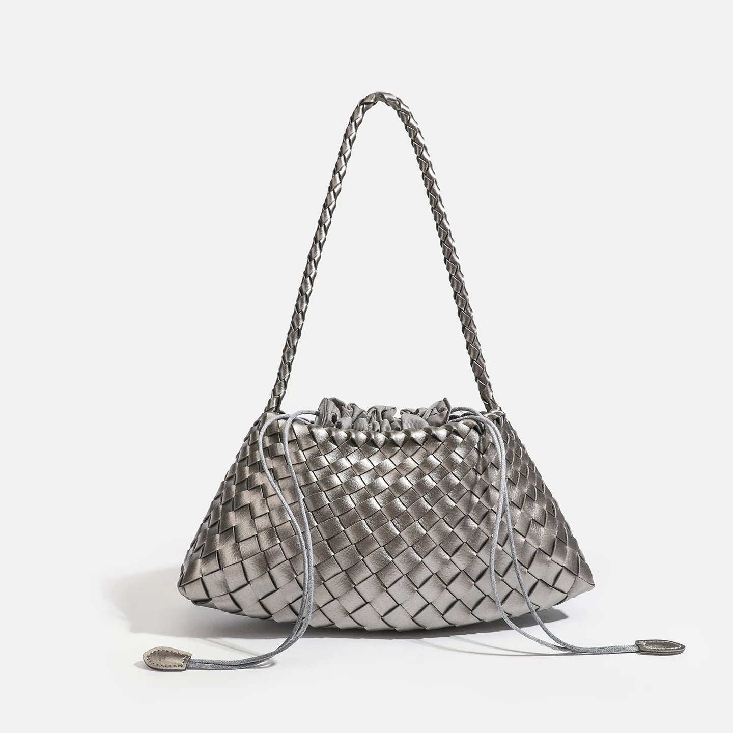Hand-Woven PU Hobo Bag for Women