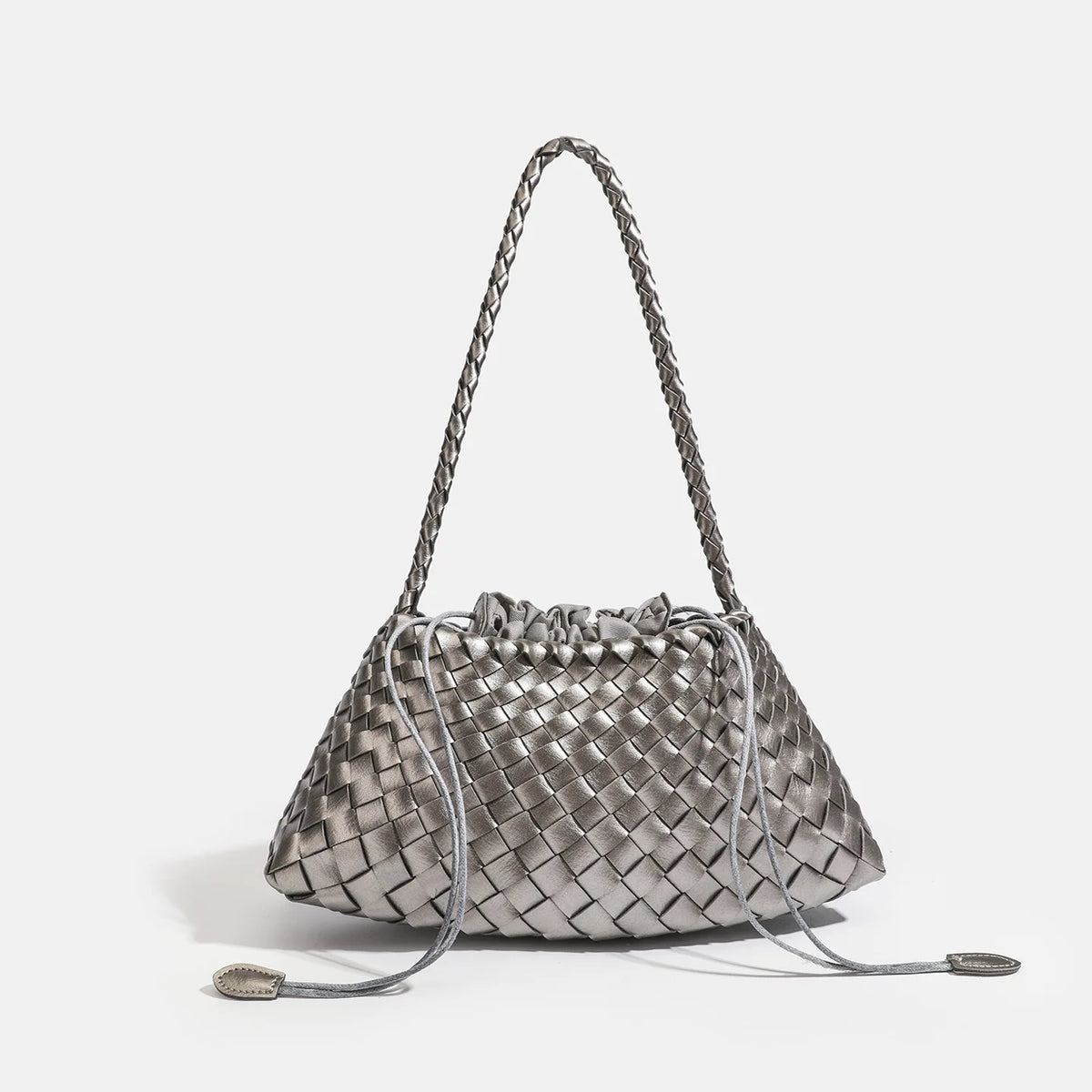 Hand-Woven PU Hobo Bag for Women