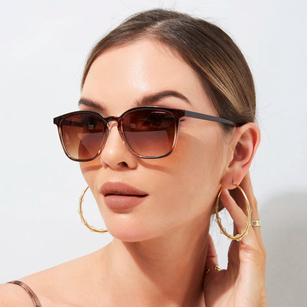Retro Rectangle Acetate Sunglasses