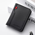 Ultra-Thin Mini PU Leather Men's Wallet | Slim Vertical Card Holder Short Purse