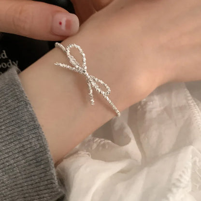 925 Sterling Silver Butterfly Bead String Bracelet for Women