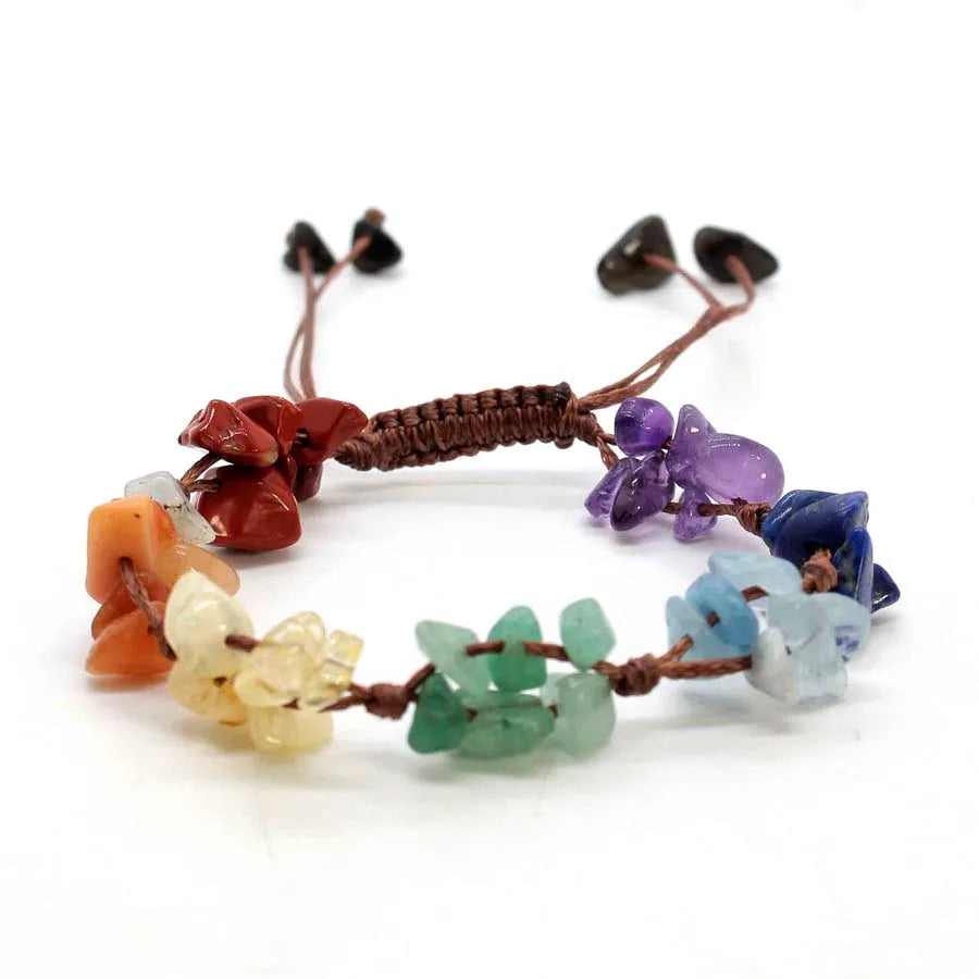 Macrame Crystal Chip Stone Braided Bracelet for Women | Adjustable