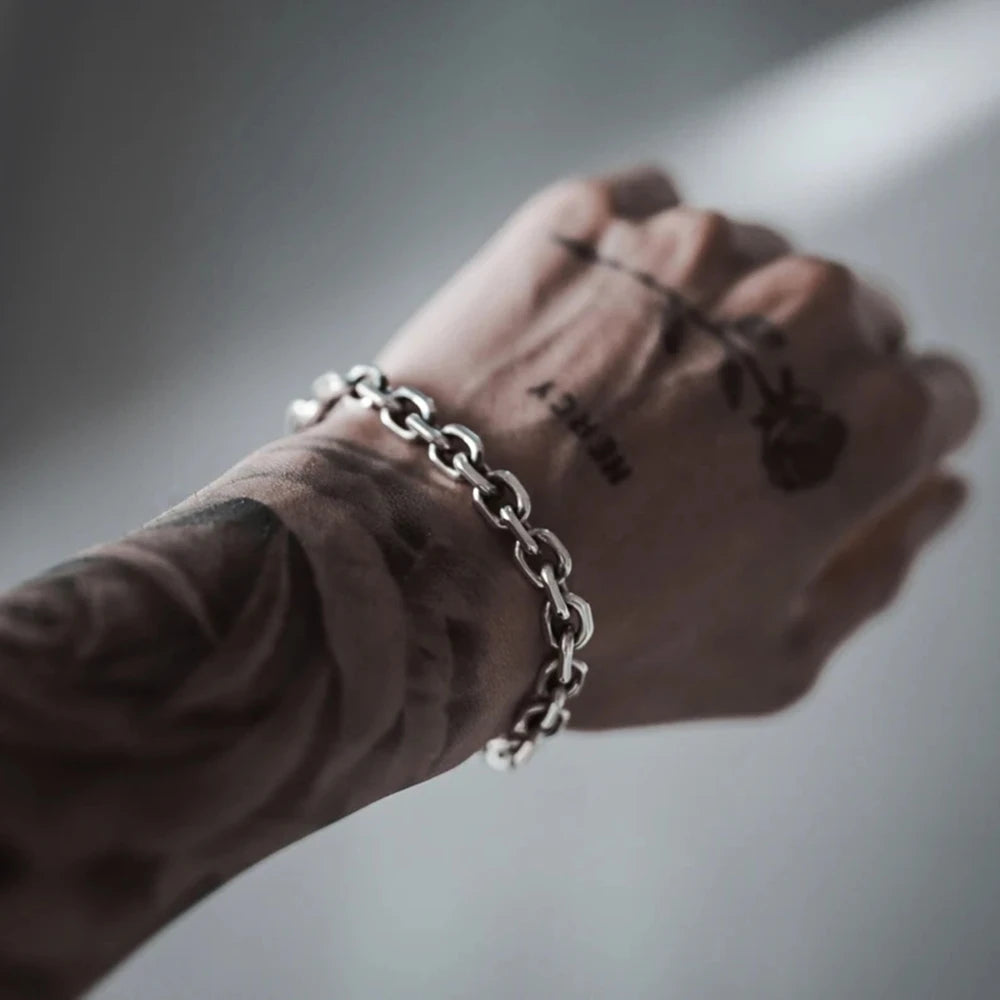 Chunky Stainless Steel Cable Chain Bracelet