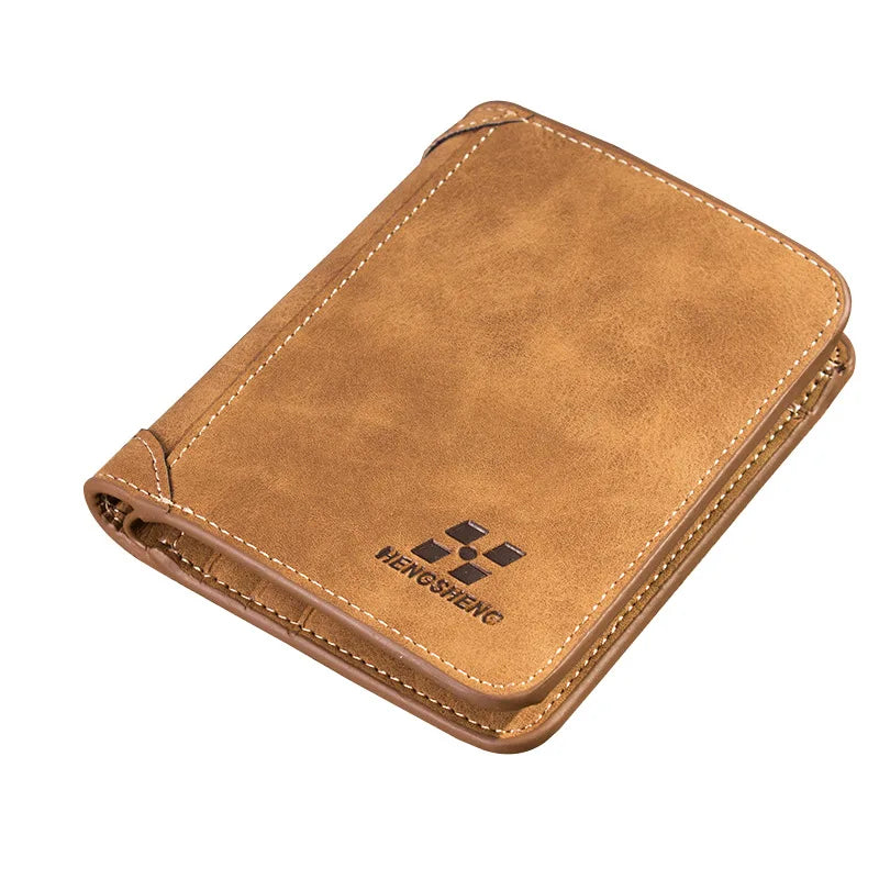 Men's Vintage PU Leather Bifold Wallet | Photo & Card Holder Short Purse