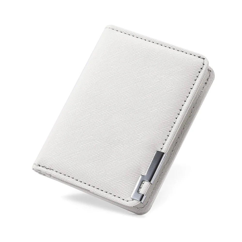 Men's Ultra-Thin Vertical PU Leather Wallet | Multi-Card Slot Compact Purse