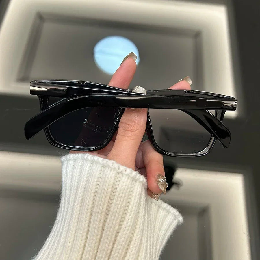 Classic Black-Grey Square Sunglasses