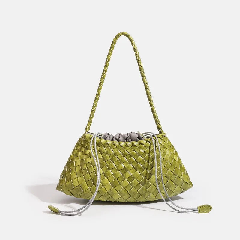 Hand-Woven PU Hobo Bag for Women