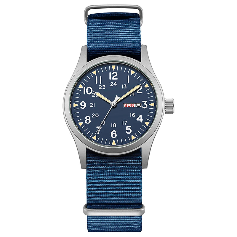 38mm Quartz Field Watch with Nylon Strap