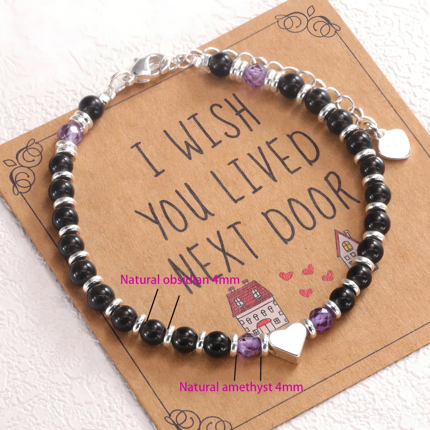 925 Sterling Silver Butterfly Bead String Bracelet for Women