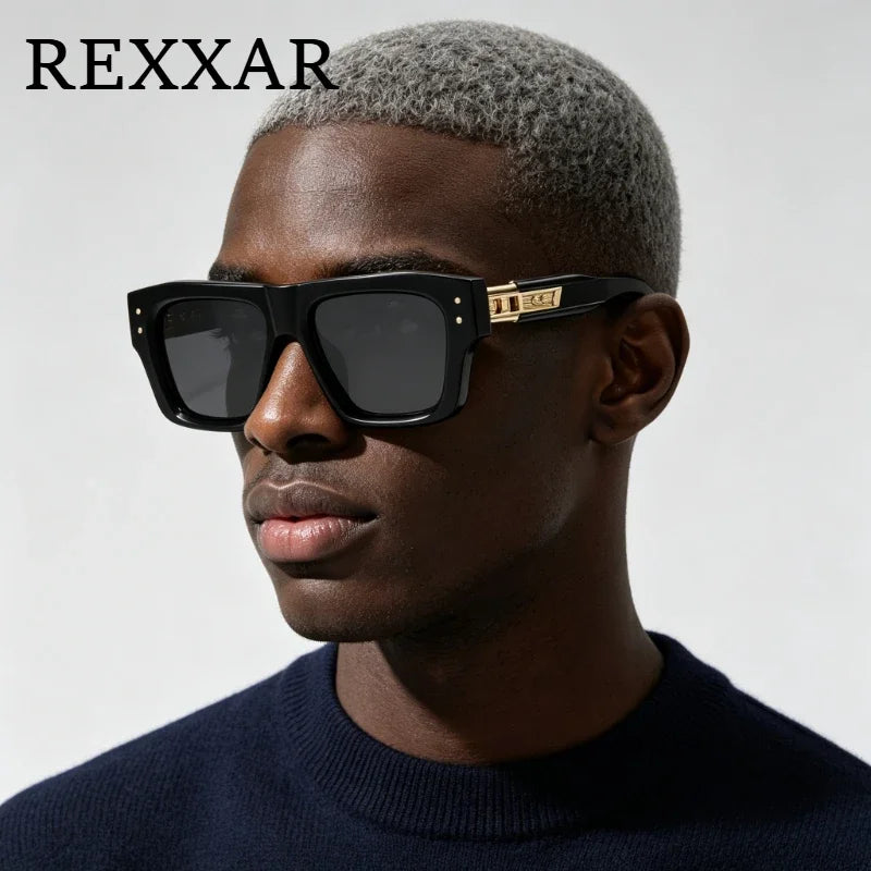 Unisex Retro Square Travel-Style Sunglasses