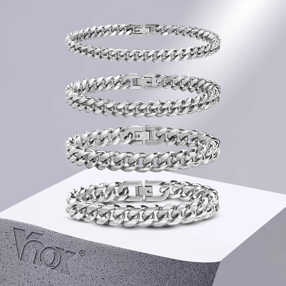 Stainless Steel Cuban Link Chain Bracelet