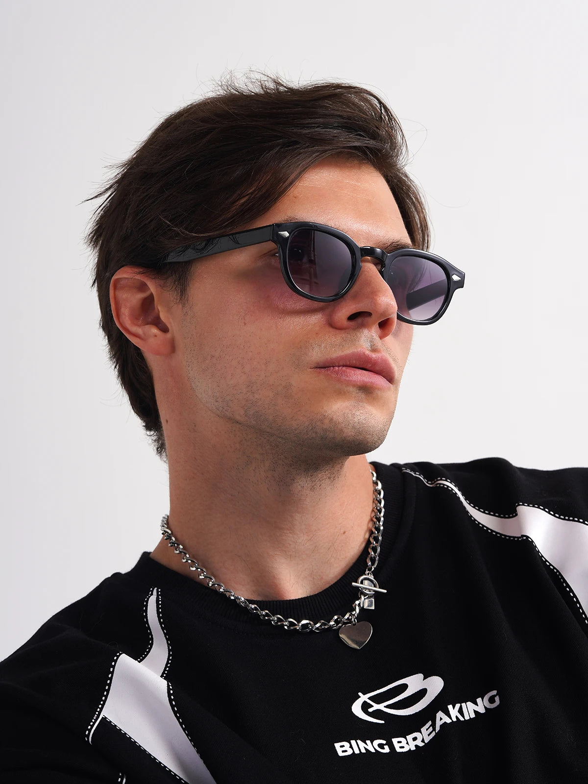 Unisex Retro Round Polycarbonate Sunglasses
