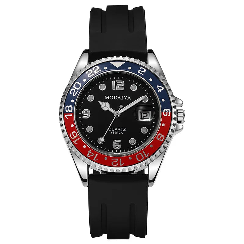 Men's Quartz Watch with Silicone Strap