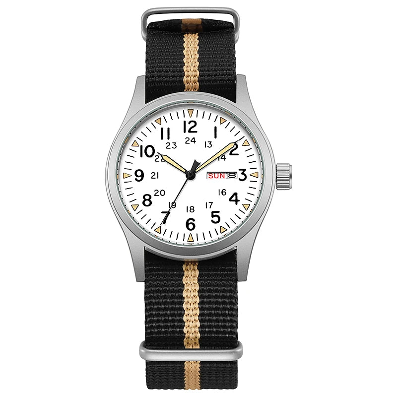 38mm Quartz Field Watch with Nylon Strap