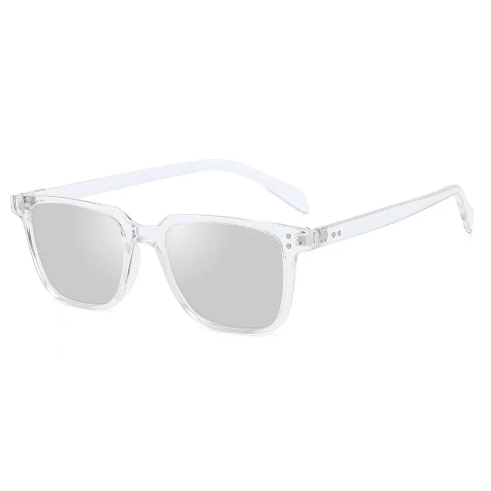 Retro Square Resin-Frame Sunglasses