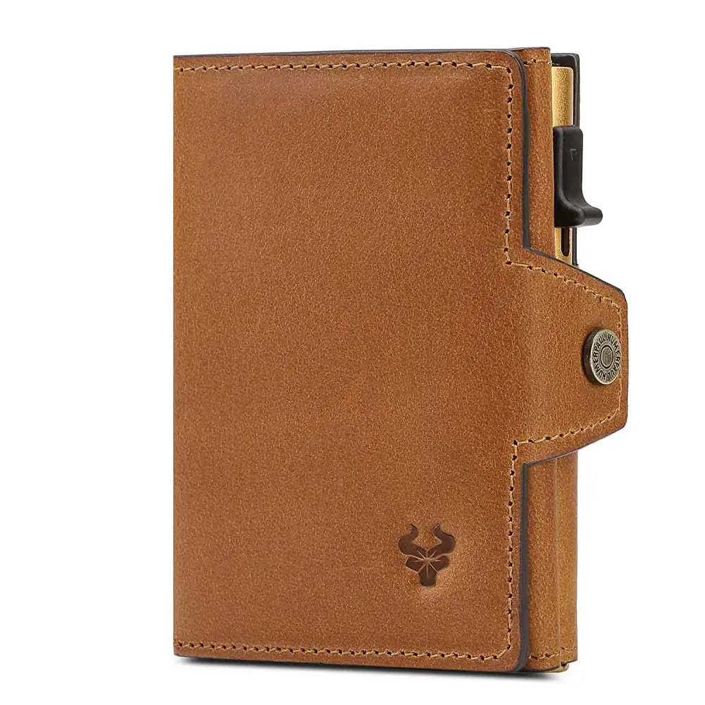 Smart Pop-Up | PU Leather Men's Wallet | RFID Blocking Slim Card Case with Zip Coin Pocket