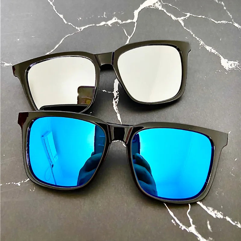 Retro Square Mirrored Sunglasses