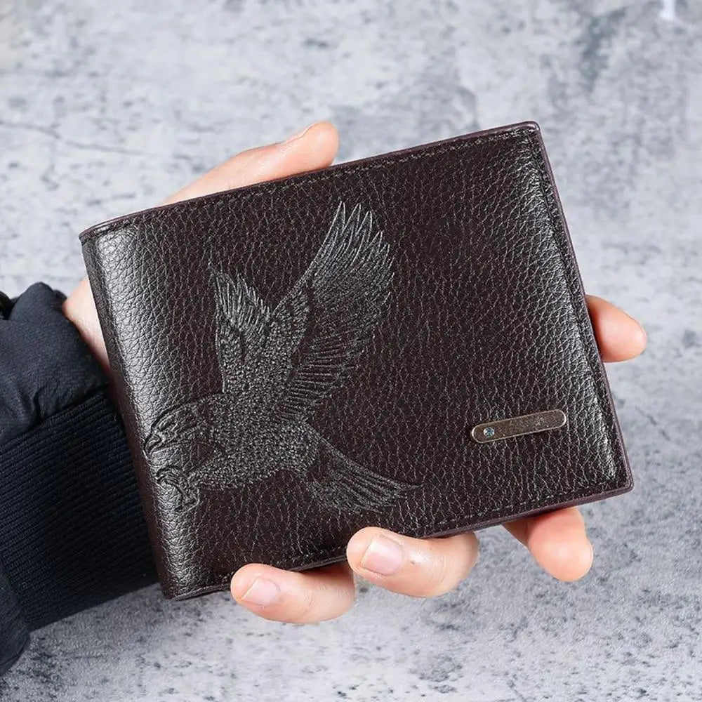 RFID Slim Vertical Men's Wallet | Microfiber Leather Short Card Holder Money Bag