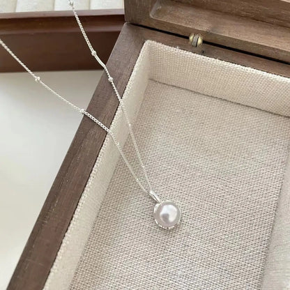 925 Sterling Silver Heart Pendant Adjustable Choker Necklace for Women