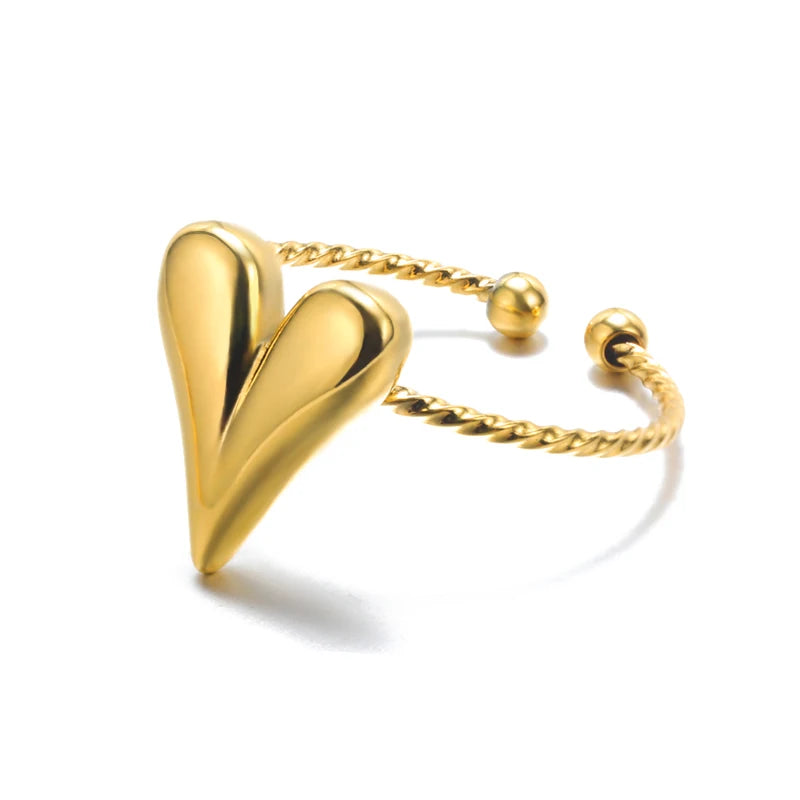 Minimalist Geometric Opening Ring for Women | 18K Gold Plated