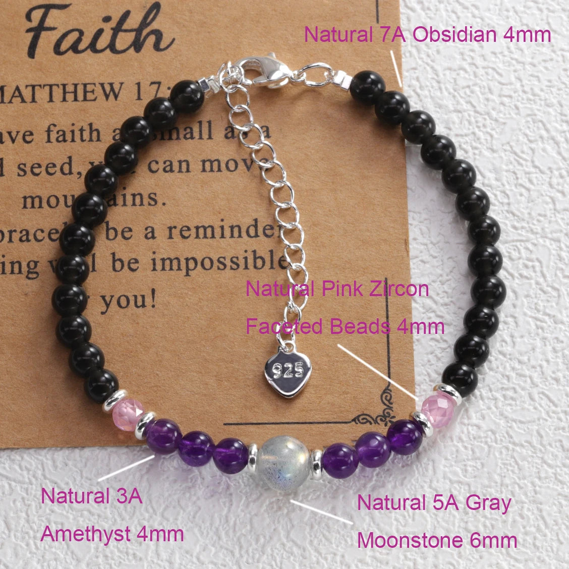 925 Sterling Silver Butterfly Bead String Bracelet for Women
