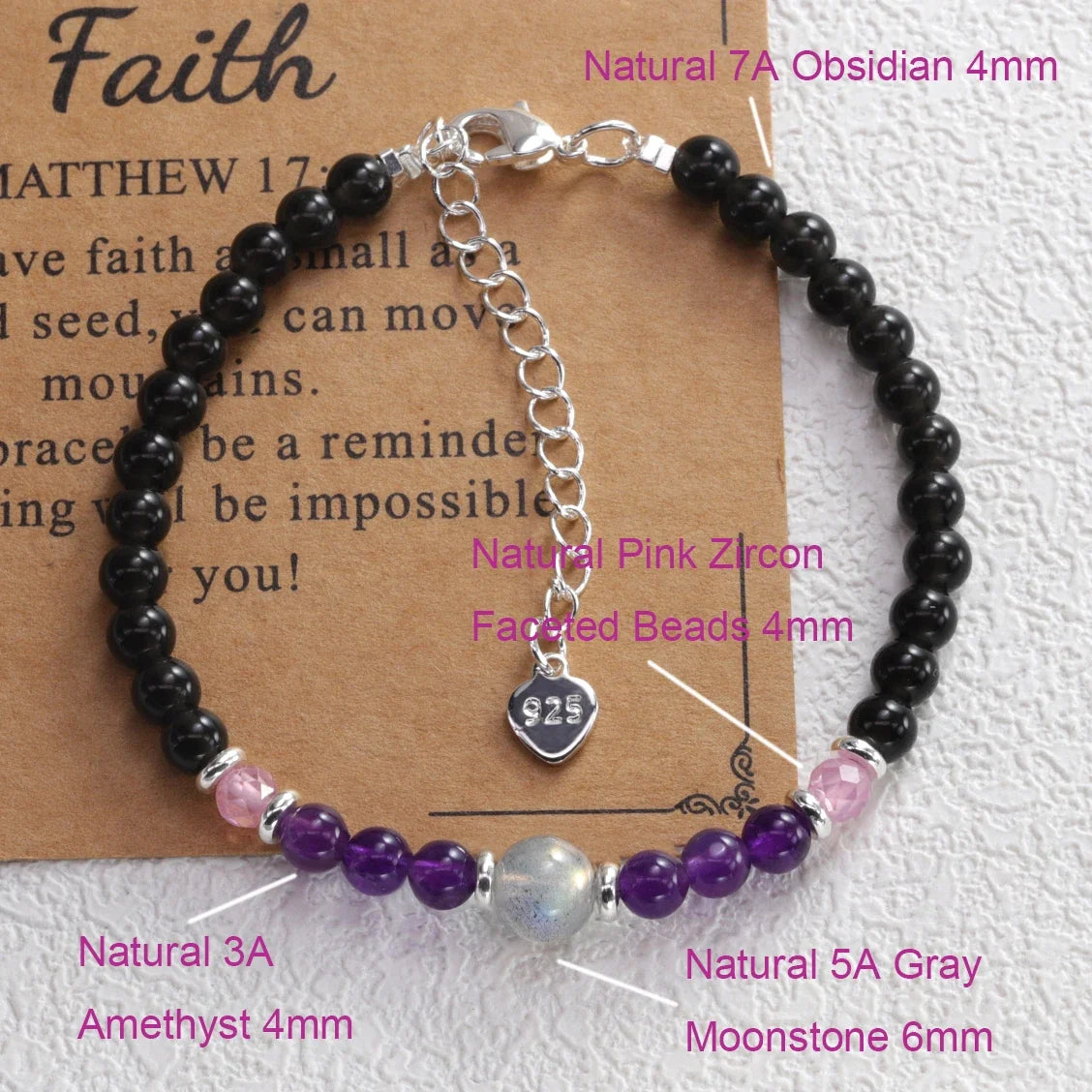925 Sterling Silver Butterfly Bead String Bracelet for Women
