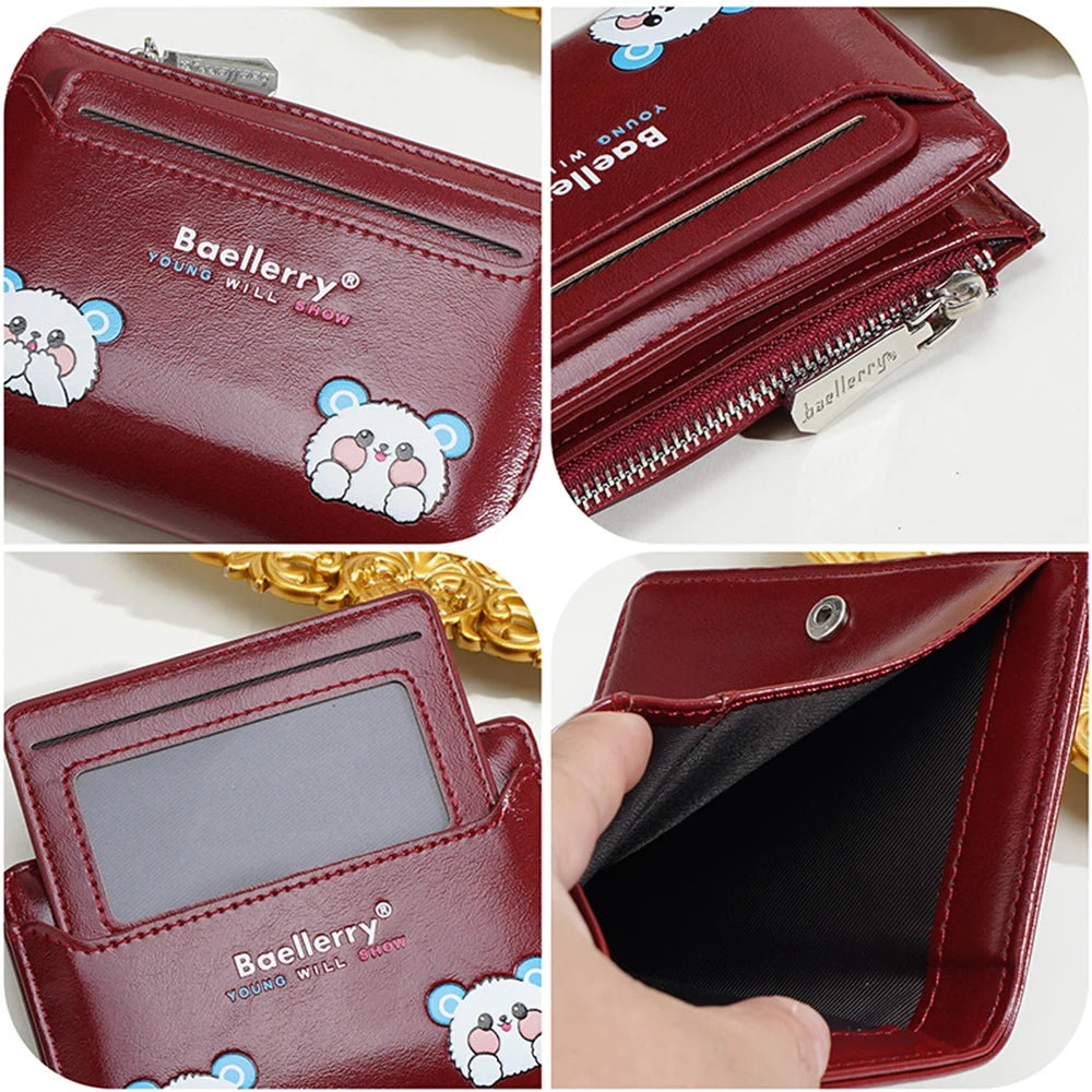 Cute Bear Short Wallet for Girls