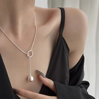 925 Sterling Silver Heart Pendant Adjustable Choker Necklace for Women