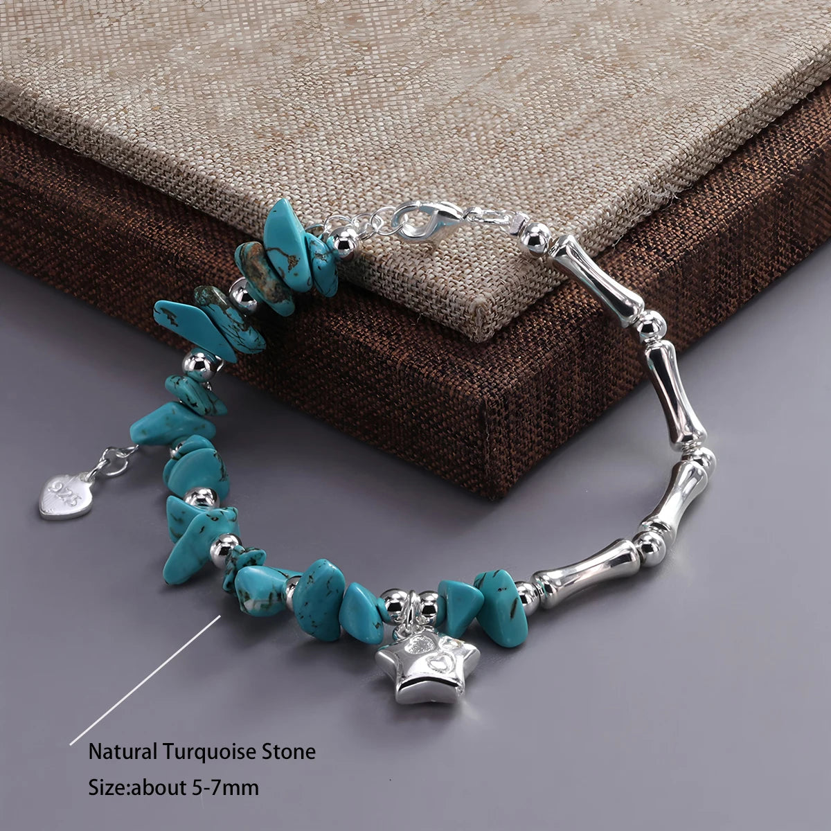 925 Sterling Silver Butterfly Bead String Bracelet for Women