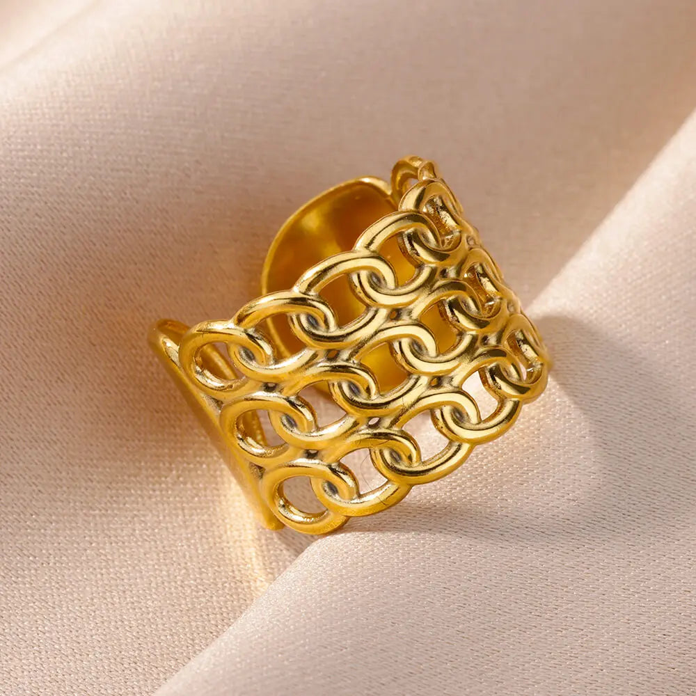 Classic Never-Fade Couple Ring | 18K Gold Plated Stainless Steel