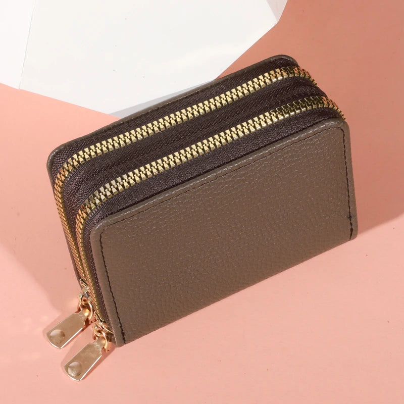 Lychee Pattern Large Capacity Short Zipper Purse for Women