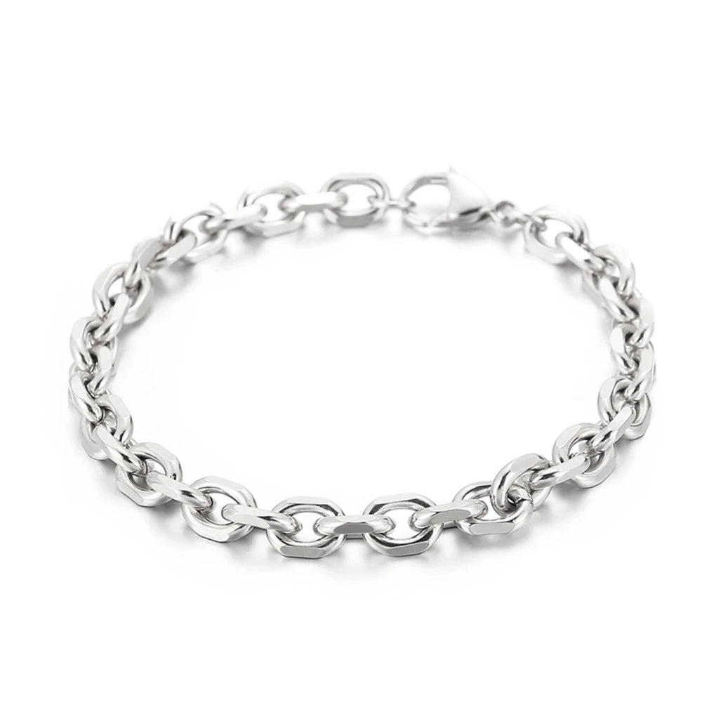 Chunky Stainless Steel Cable Chain Bracelet