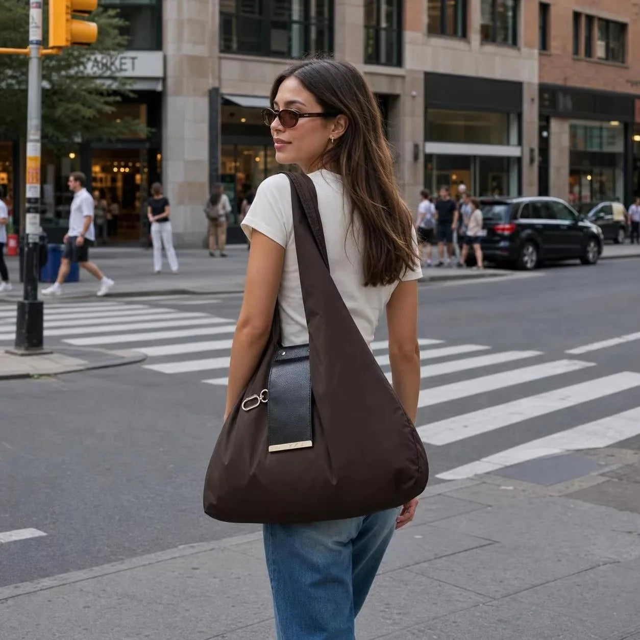 Open-Top Foldable Tote Bag for Women