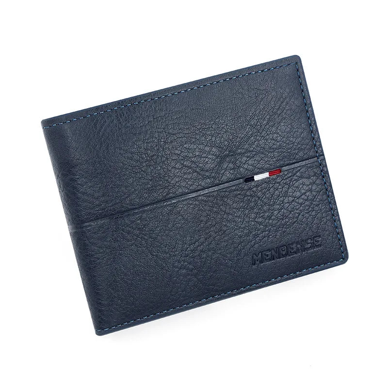 Men's Slim Bifold PU Leather Wallet | Multi-Compartment Card Holder & Coin Purse